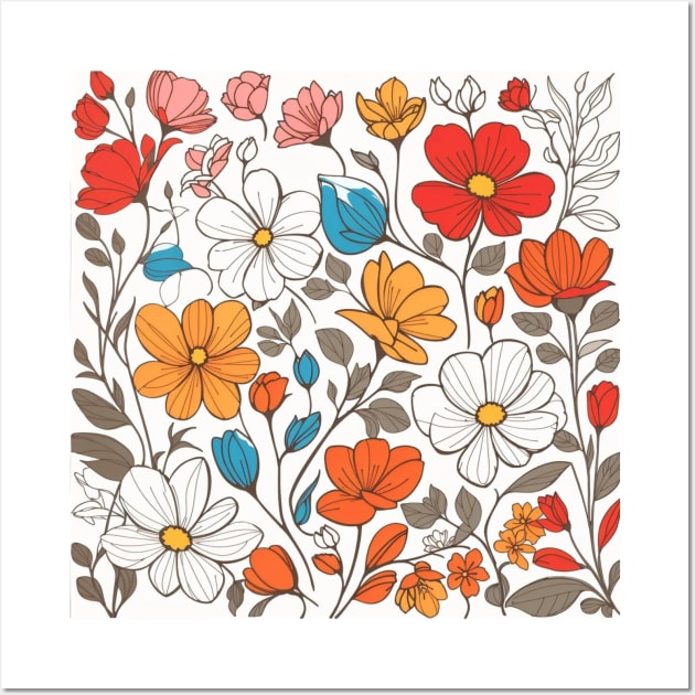 floral pattern Wall Art by sukhendu.12